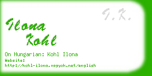 ilona kohl business card